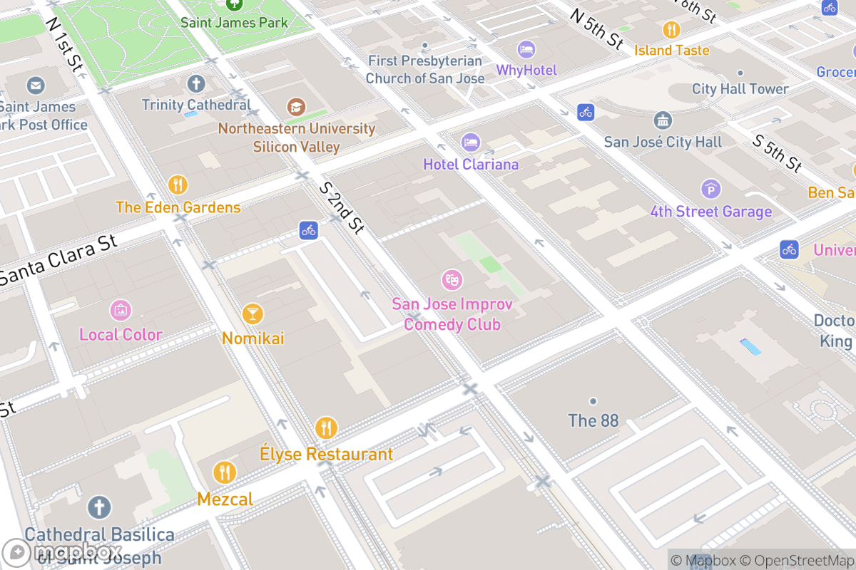 Map of Improv (San Jose)