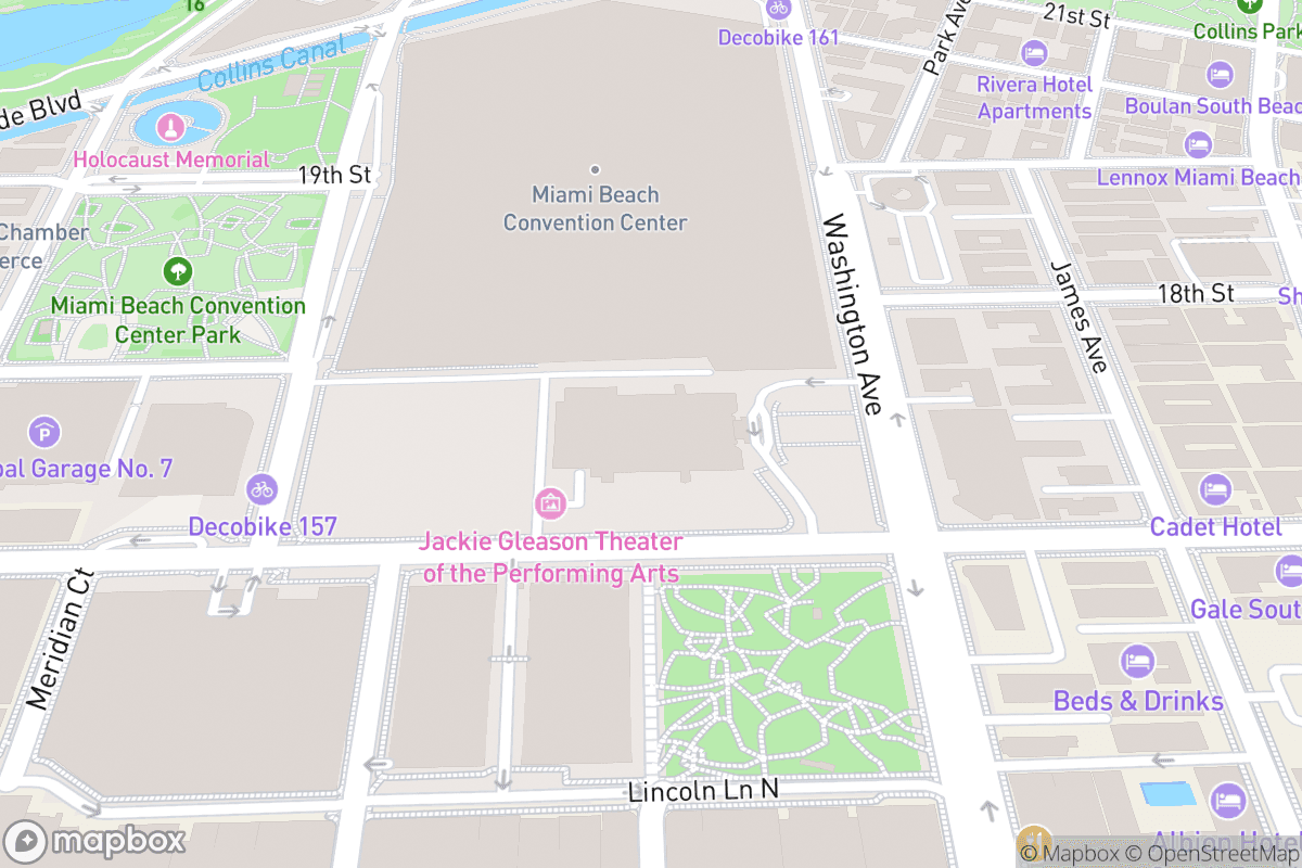 Map of The Fillmore Miami Beach at Jackie Gleason Theater