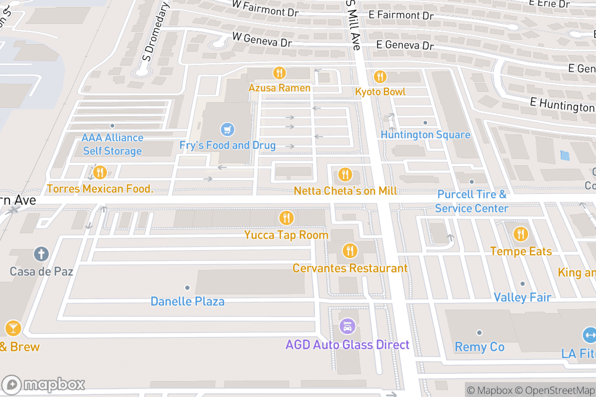 Map of Yucca Tap Room