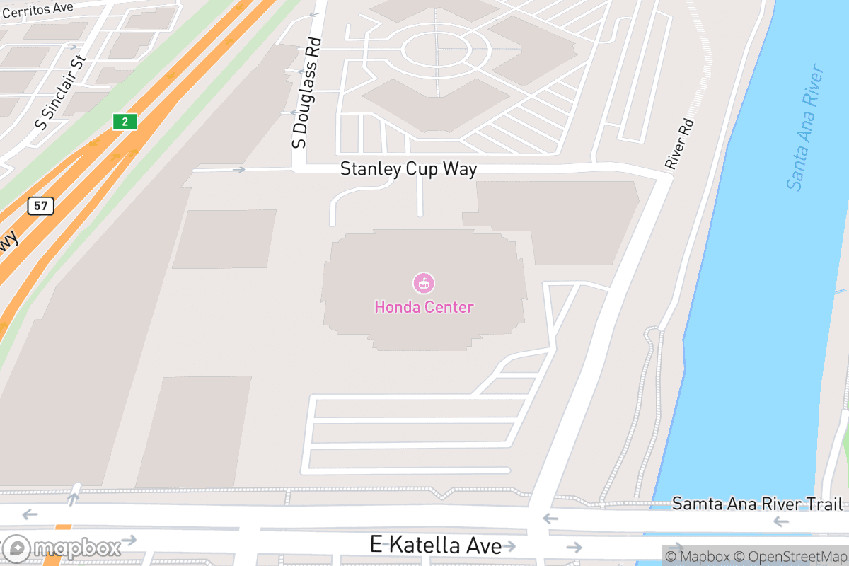 Map of Honda Center