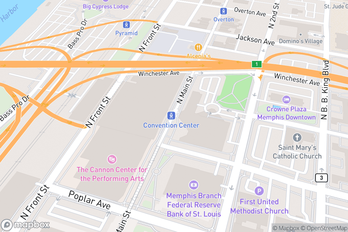 Map of Cannon Center for the Performing Arts