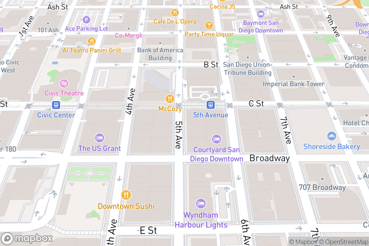 Map of House of Blues San Diego