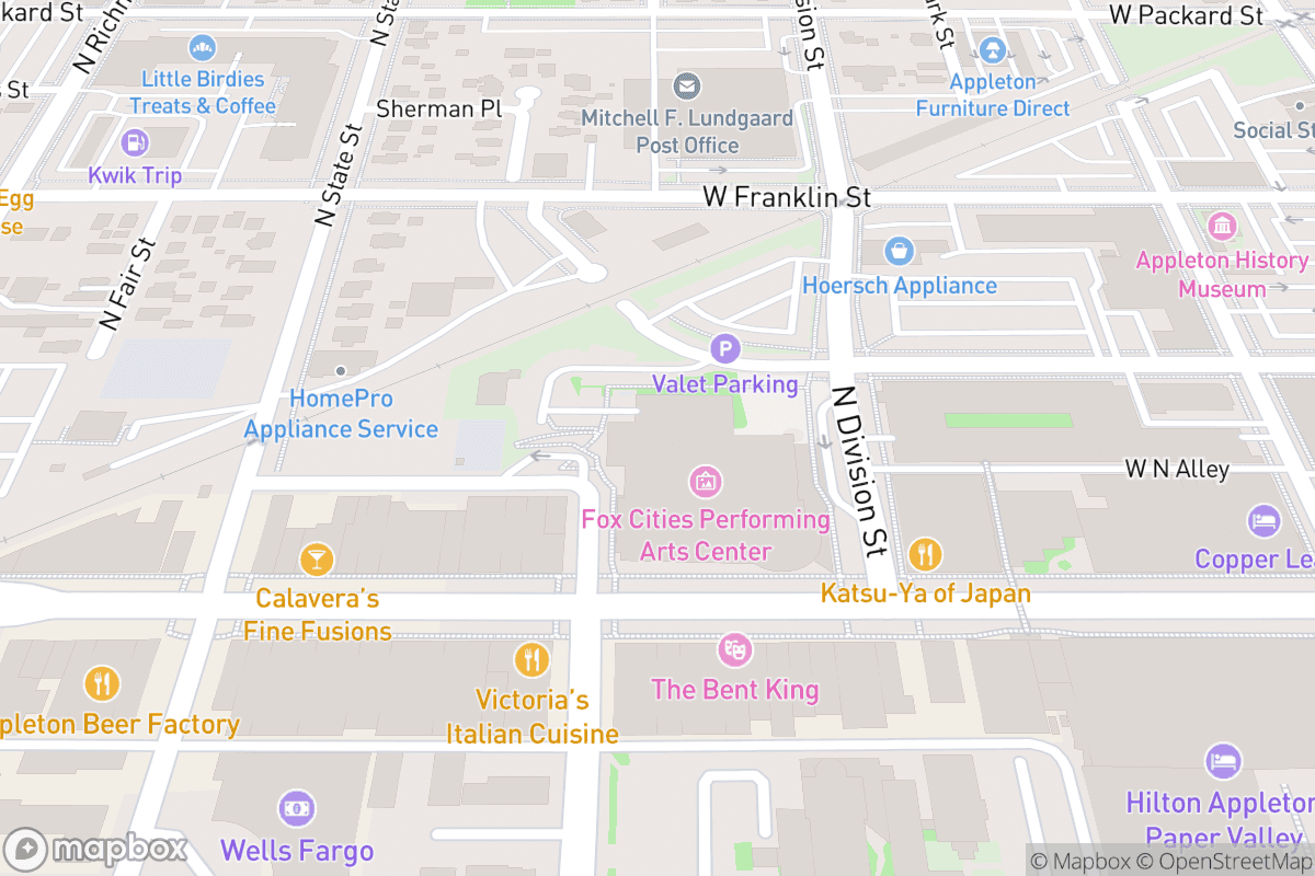 Map of Fox Cities PAC