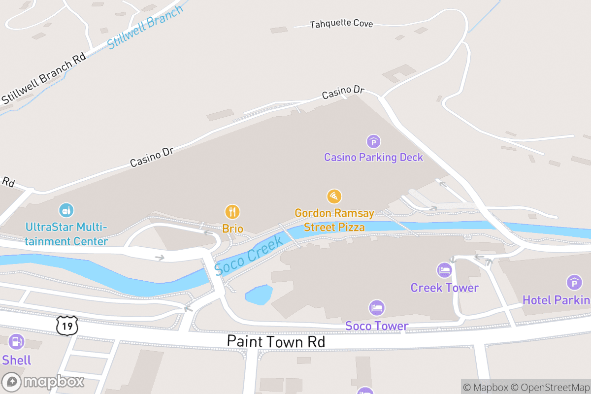 Map of Harrah's Cherokee Resort Event Center