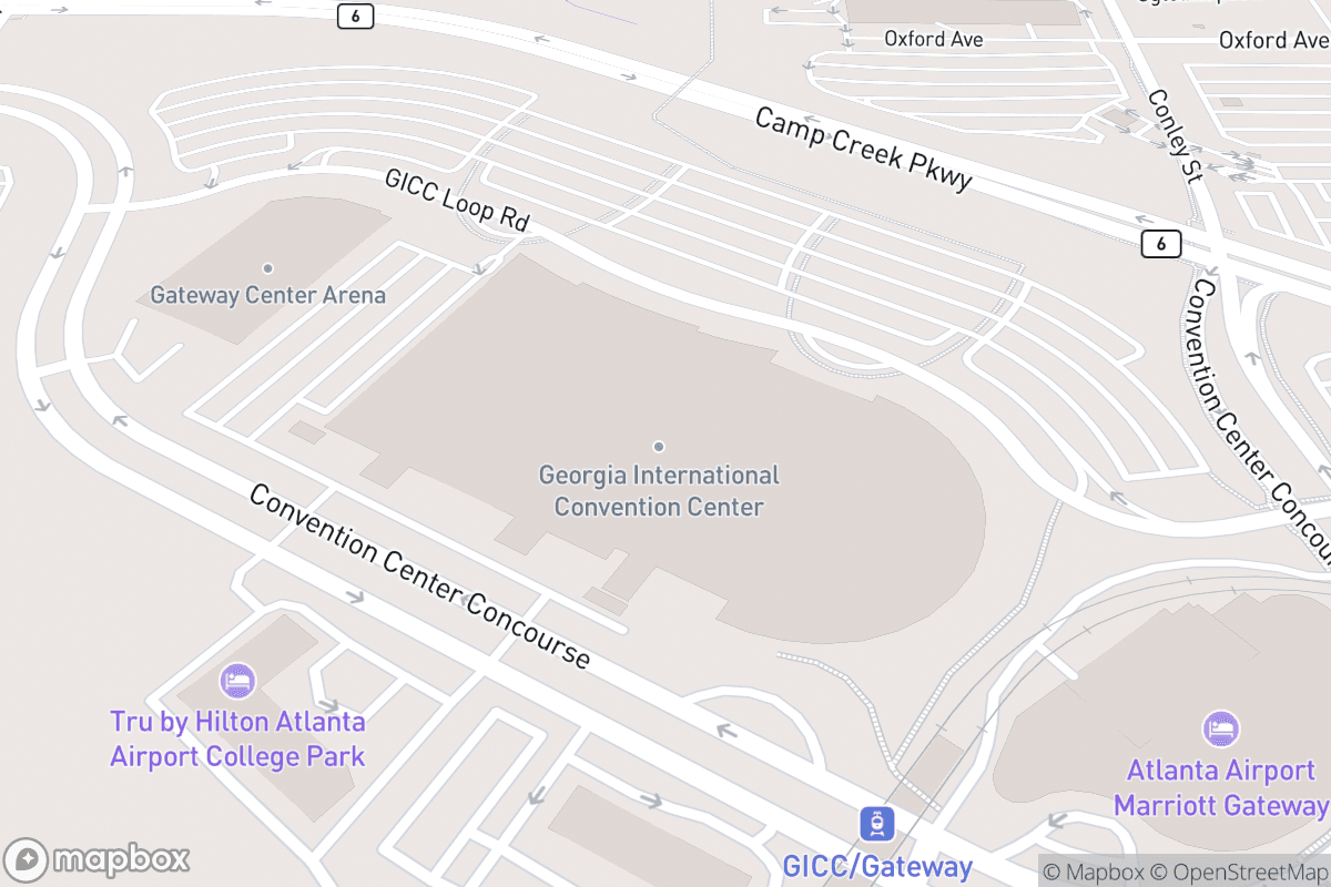 Map of Gateway Center Arena