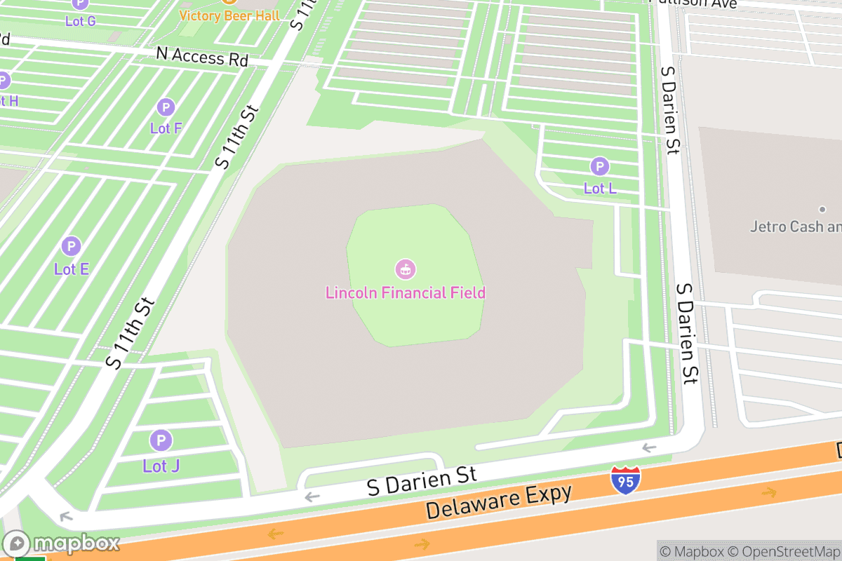 Map of Lincoln Financial Field