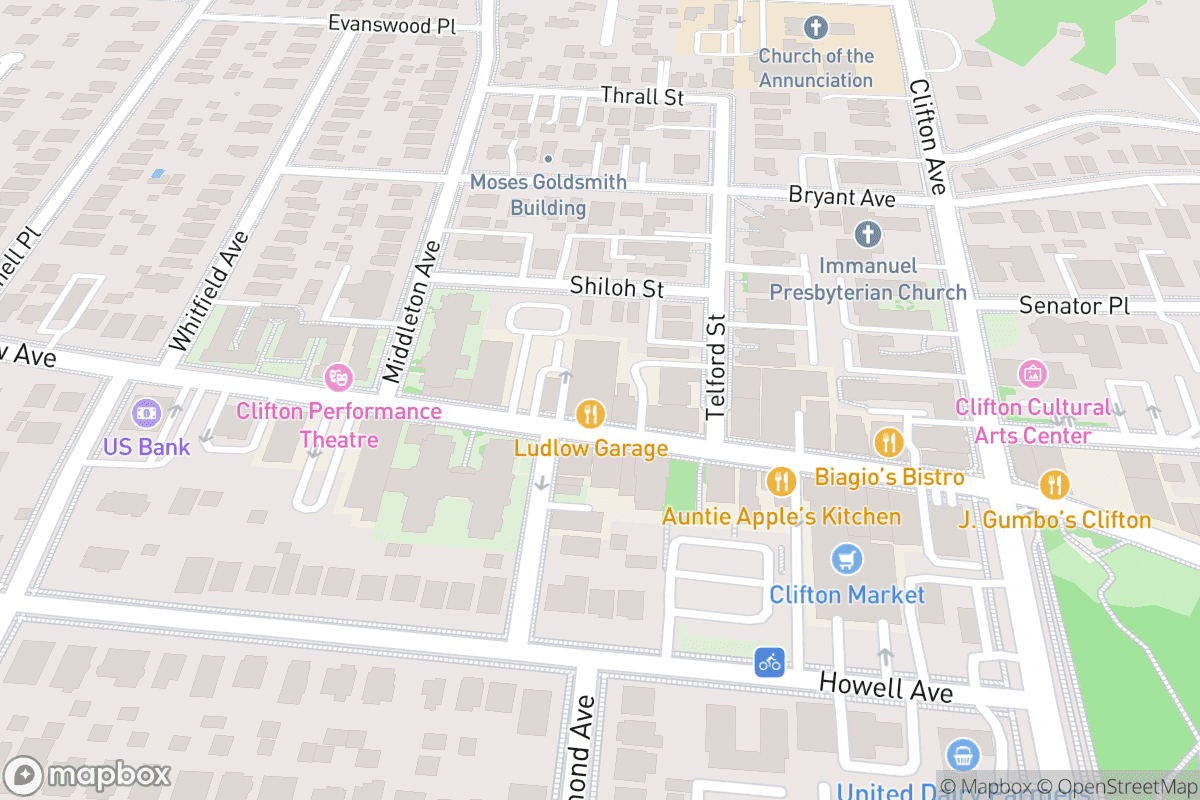 Map of Ludlow Garage Cincinnati