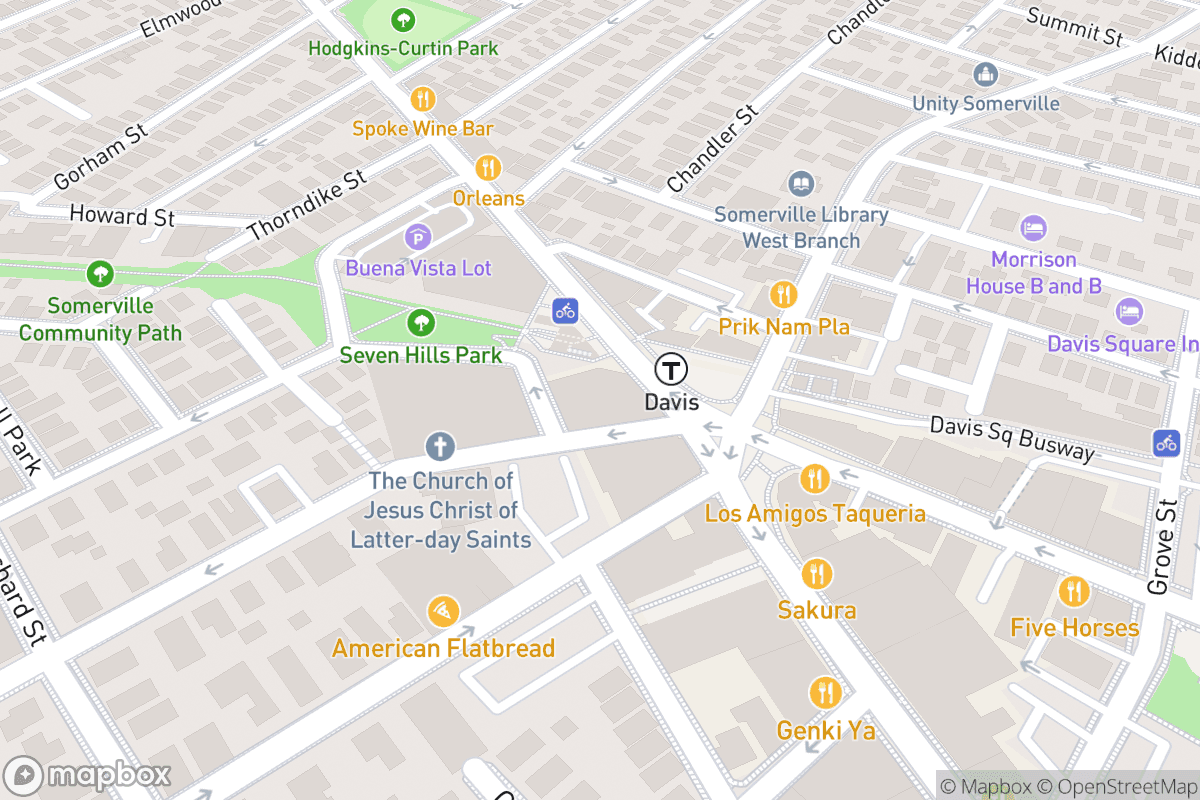 Map of Crystal Ballroom at Somerville Theatre