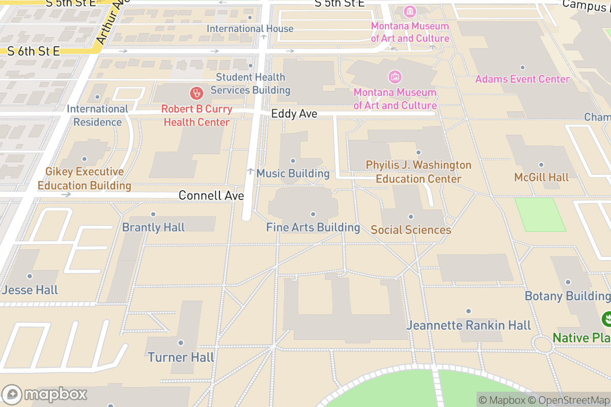 Map of University of Montana – UC Theater