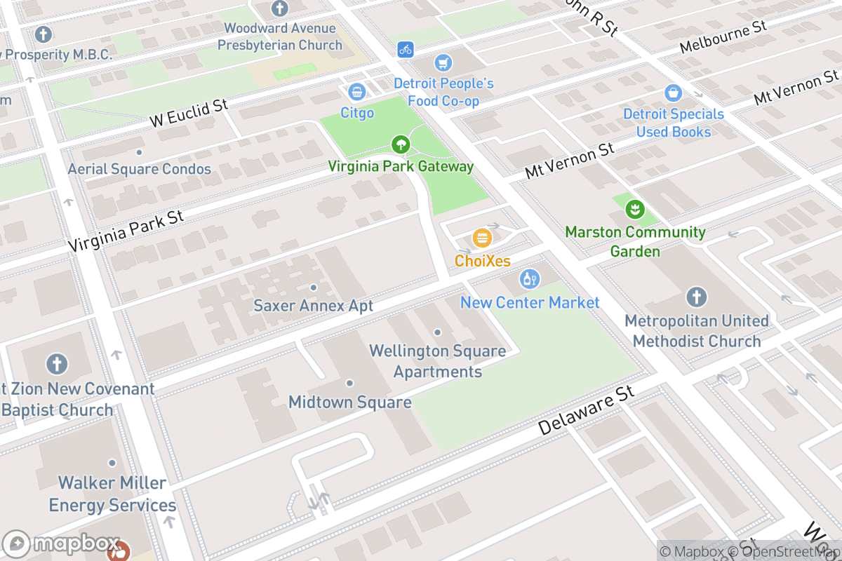 Map of Fisher Theatre - Detroit