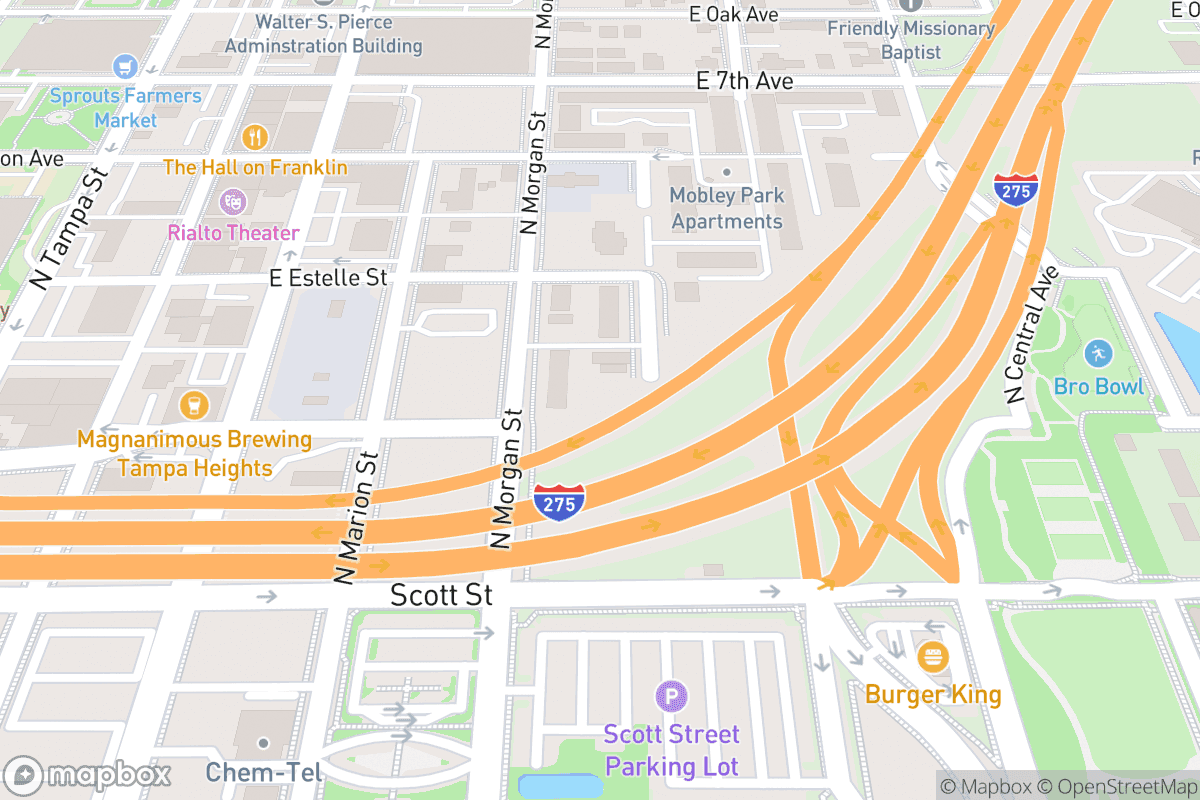 Map of Tampa Theater