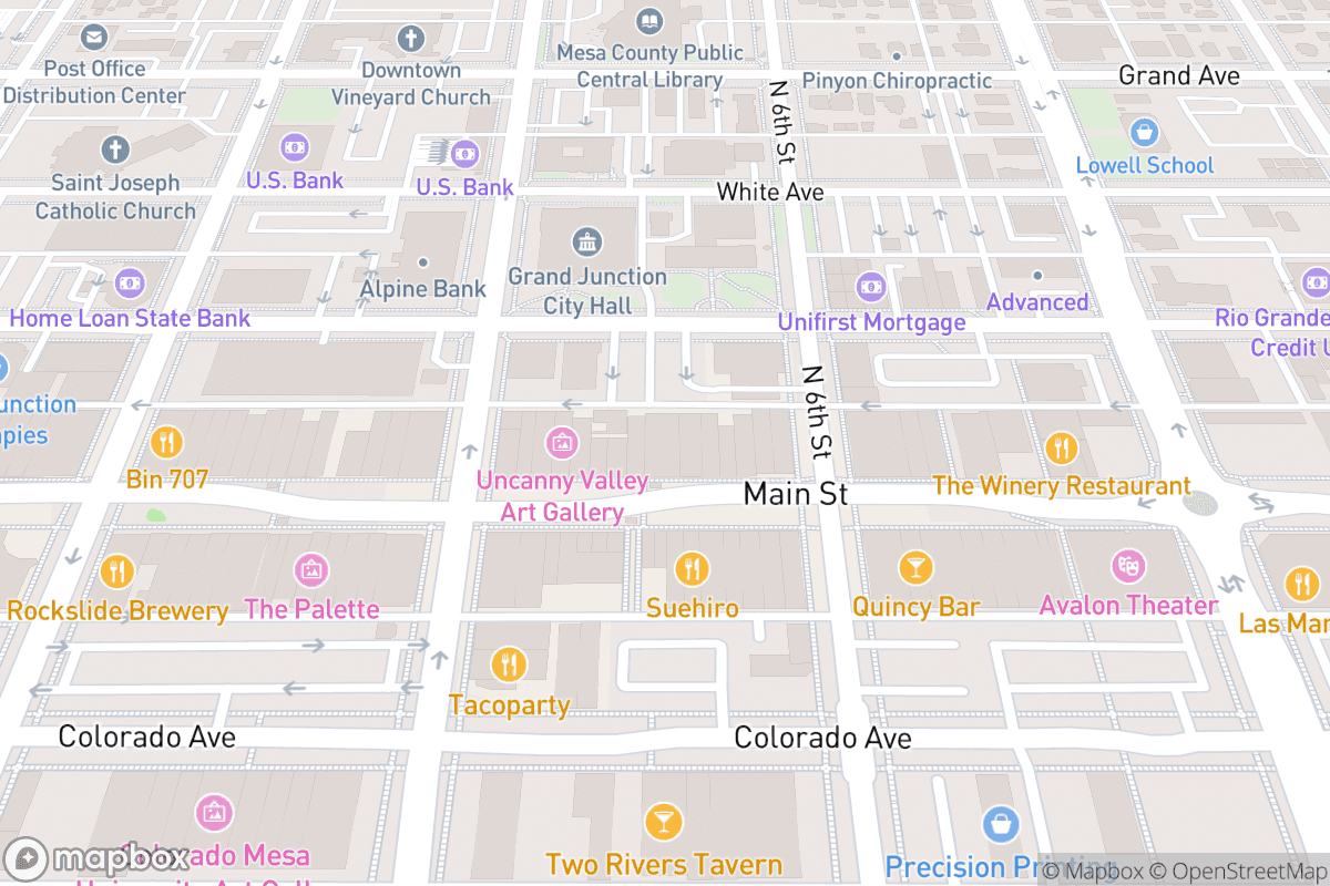 Map of Mesa Theater