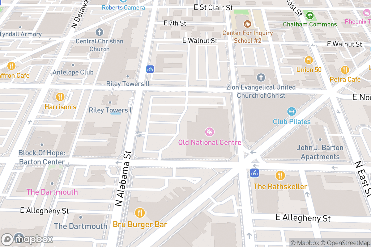 Map of Old National Centre