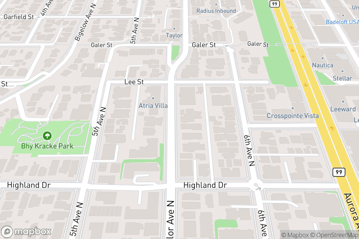 Map of Bagley Wright Theatre