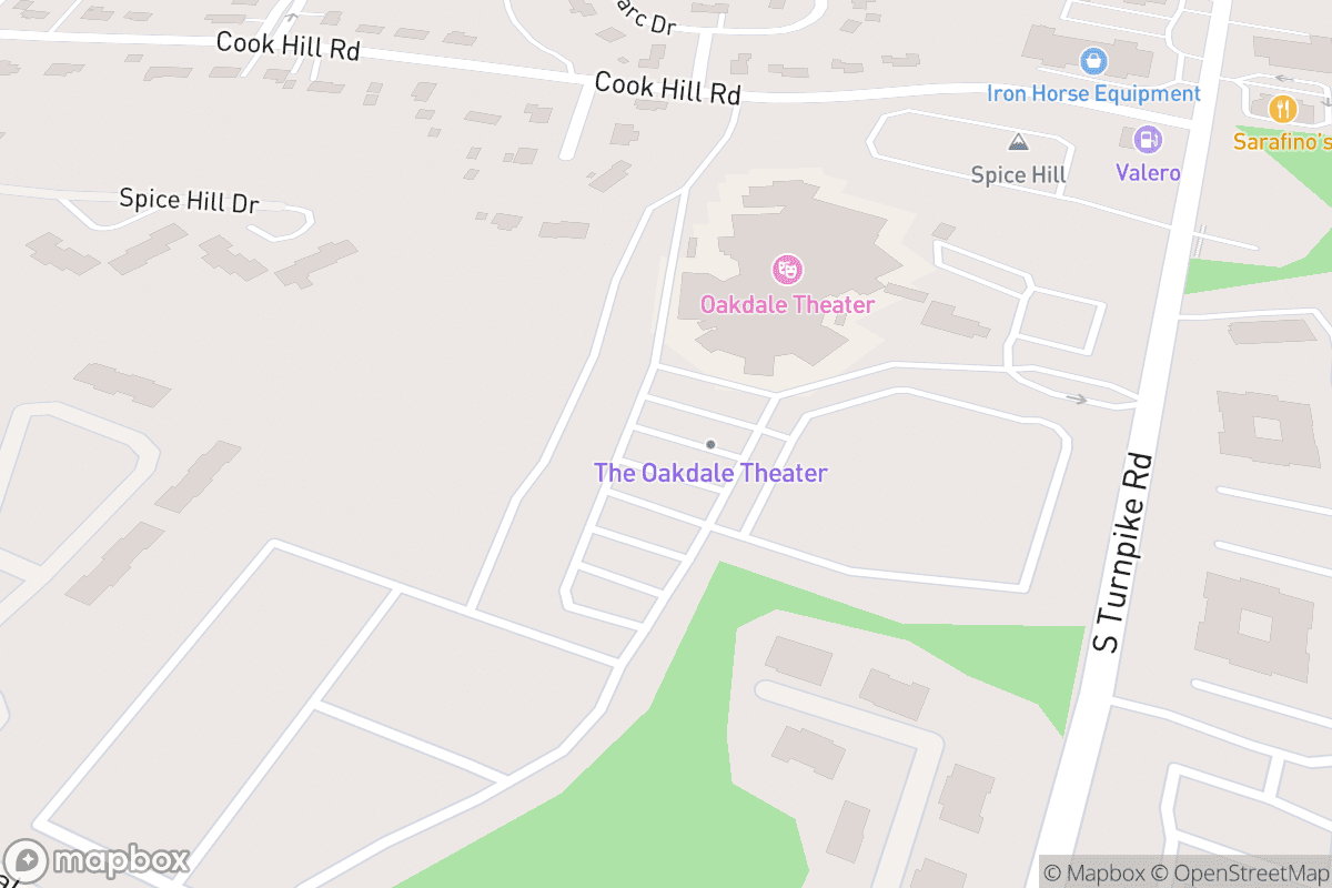 Map of Toyota Oakdale Theatre