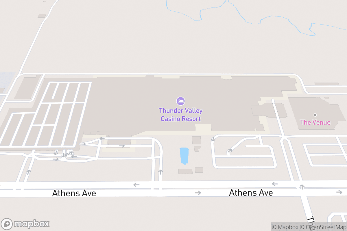Map of The Venue at Thunder Valley Casino Resort
