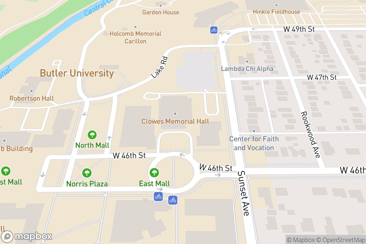 Map of Lilly Hall Studio Theatre