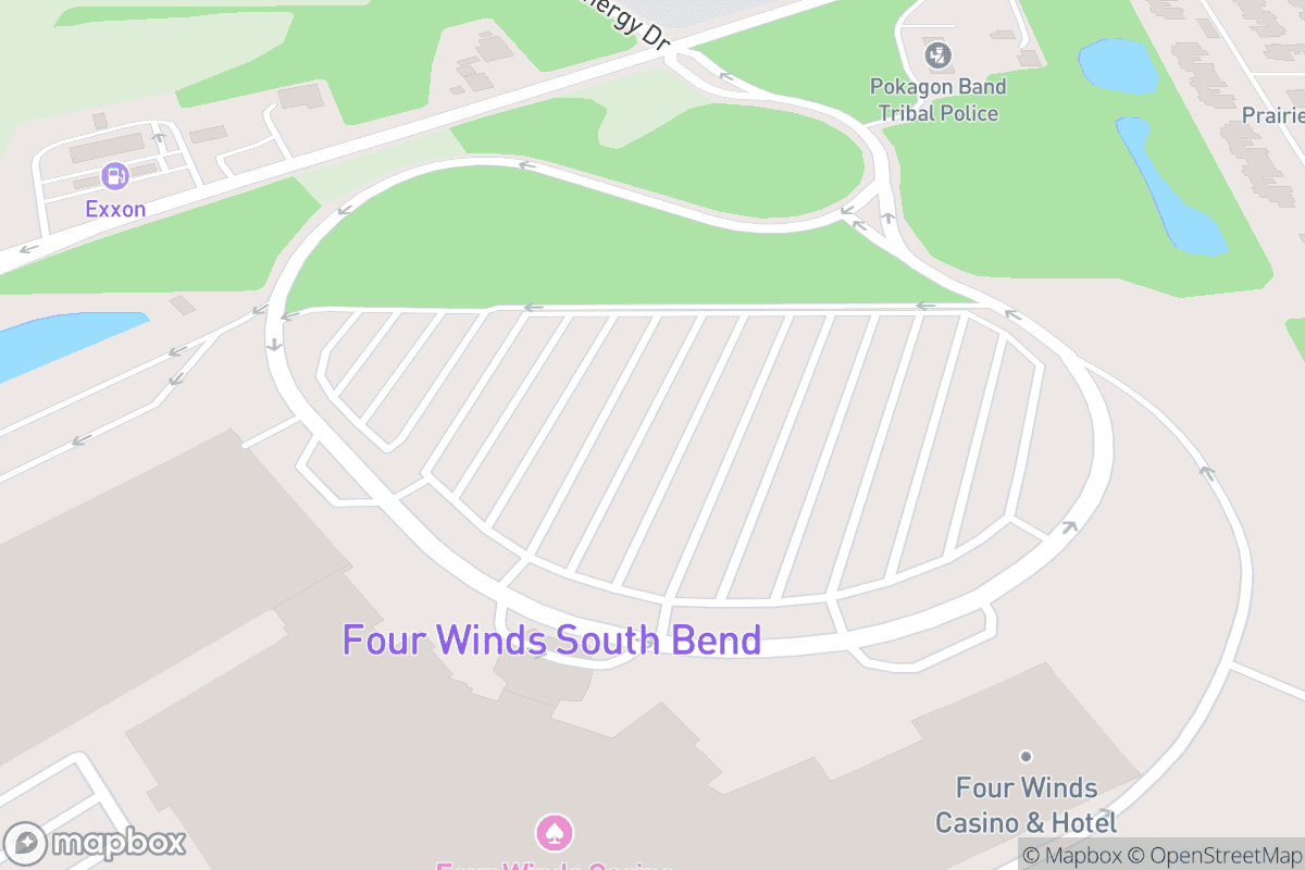Map of Ribbon Town Ballroom at Four Winds South Bend