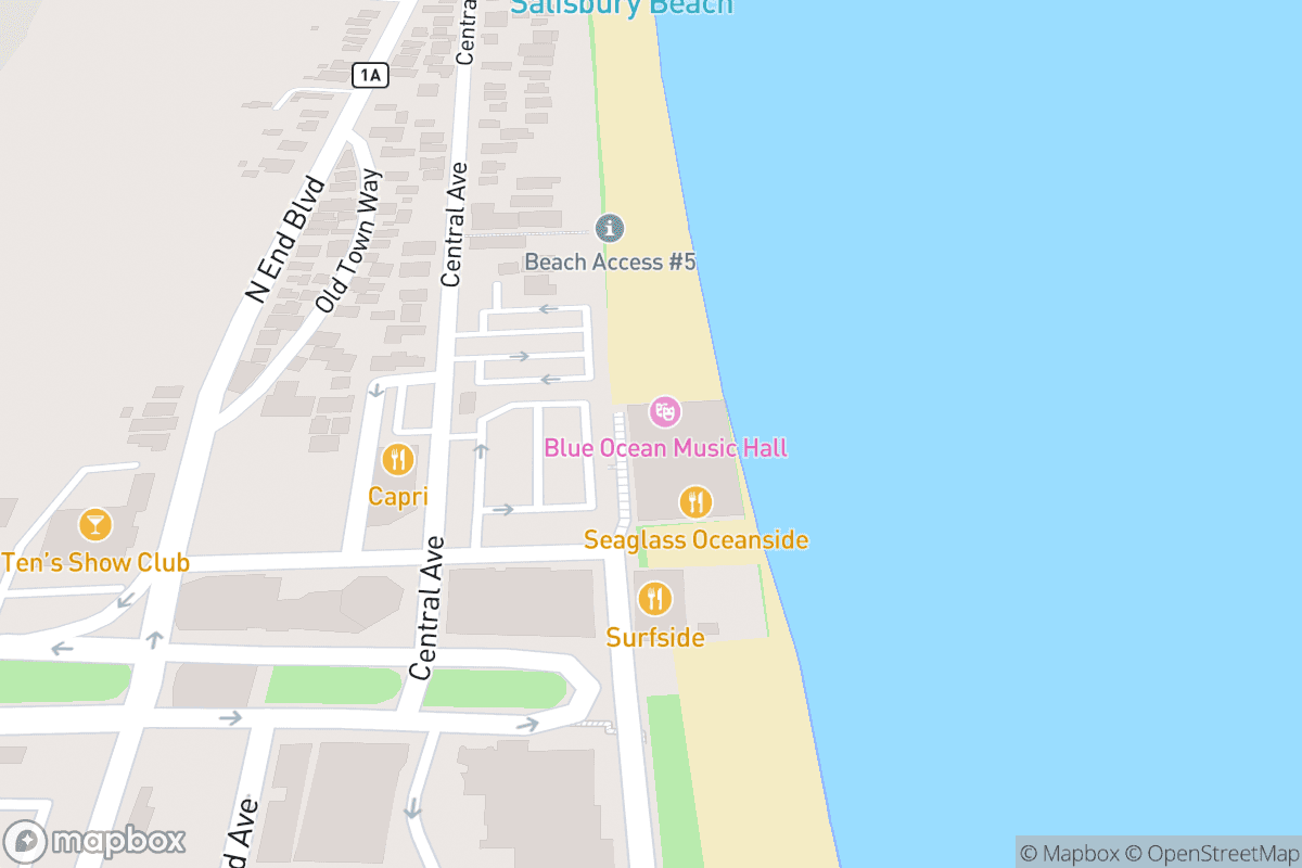 Map of Blue Ocean Music Hall