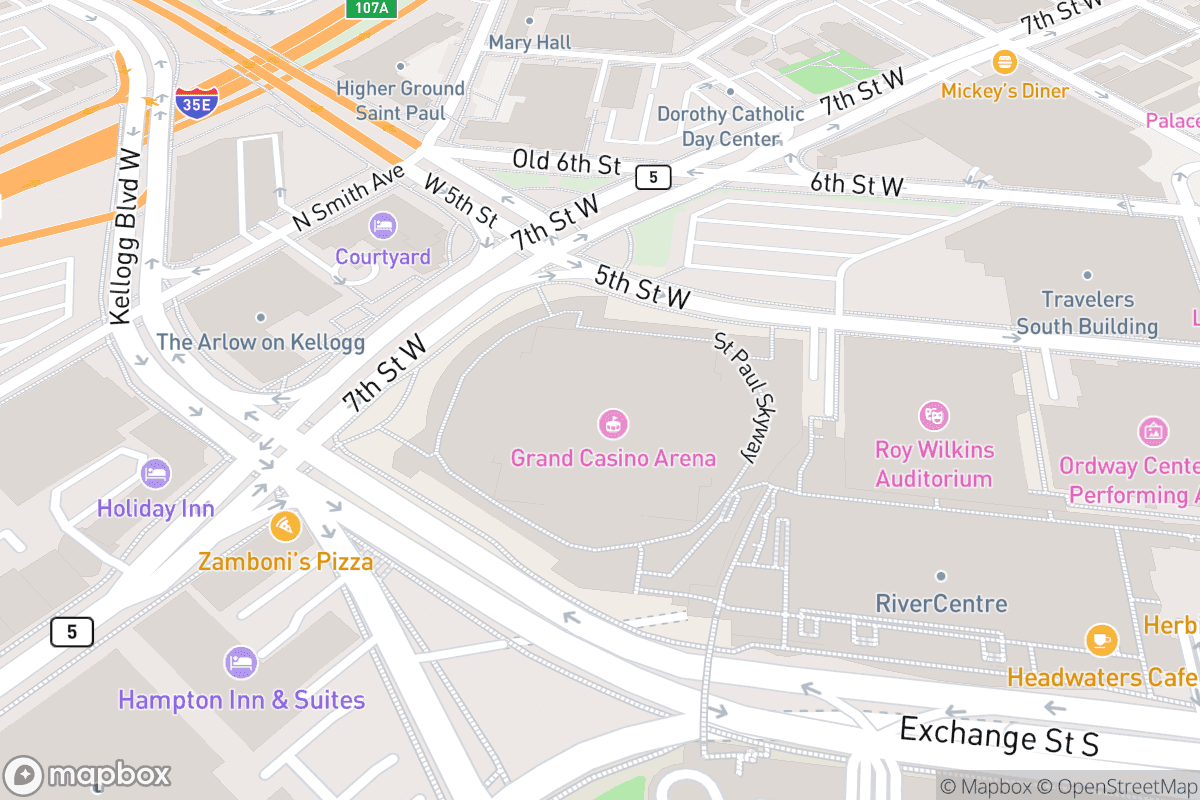 Map of Roy Wilkins Auditorium at St. Paul RiverCentre