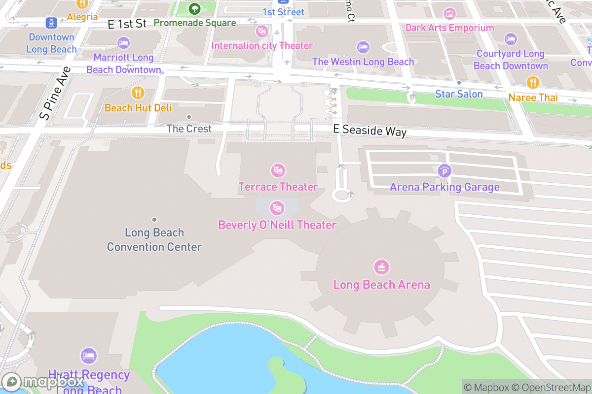 Map of Beverly O'Neill - Long Beach Convention and Entertainment Center