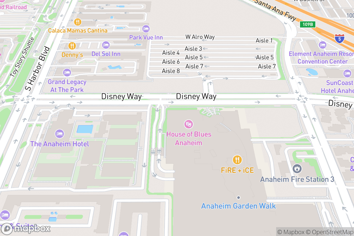 Map of The Parish at House of Blues Anaheim