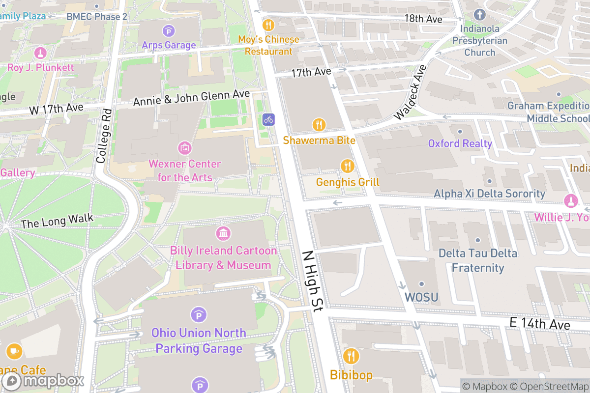 Map of Mershon Auditorium