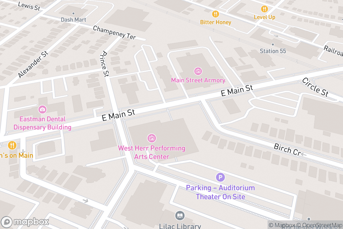 Map of West Herr Auditorium Theatre at West Herr Performing Arts Center