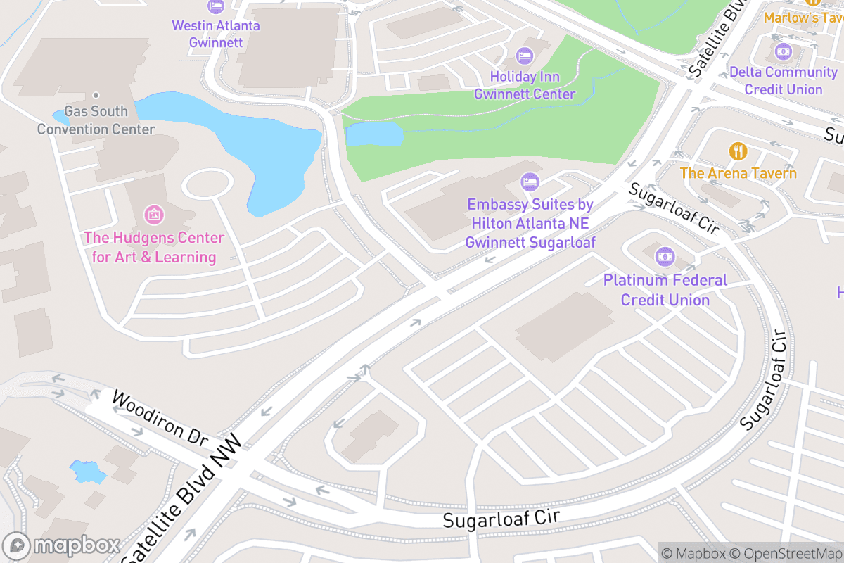 Map of Gas South Arena