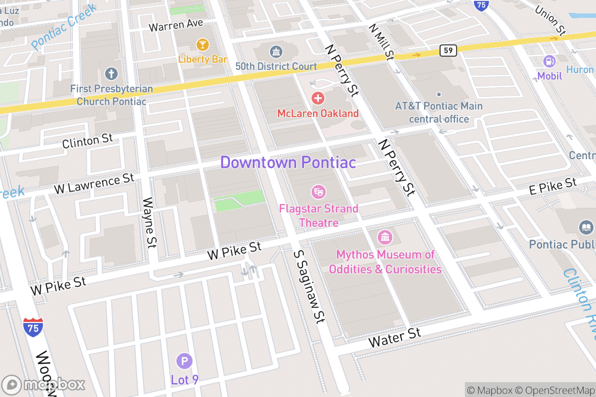 Map of Flagstar Strand Theatre for the Performing Arts