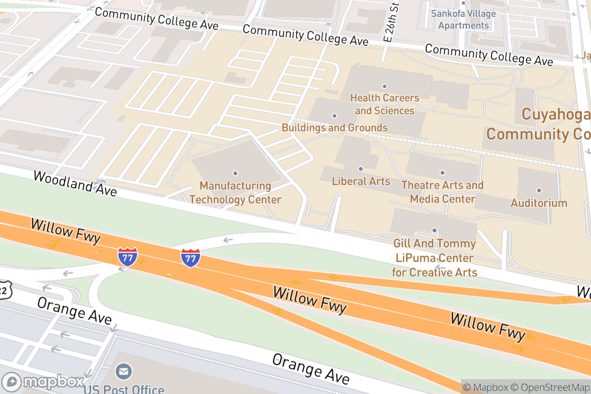 Map of Ohio Theatre - Playhouse Square