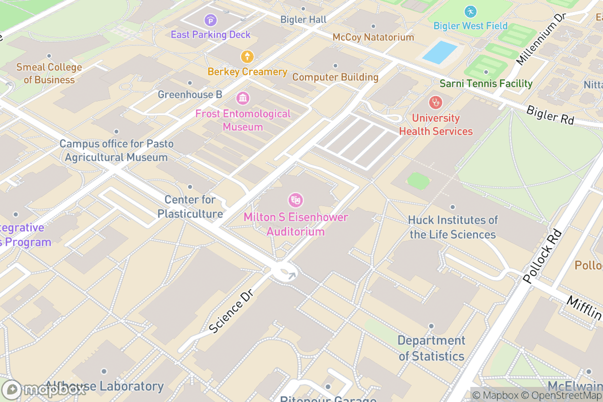 Map of Eisenhower Auditorium