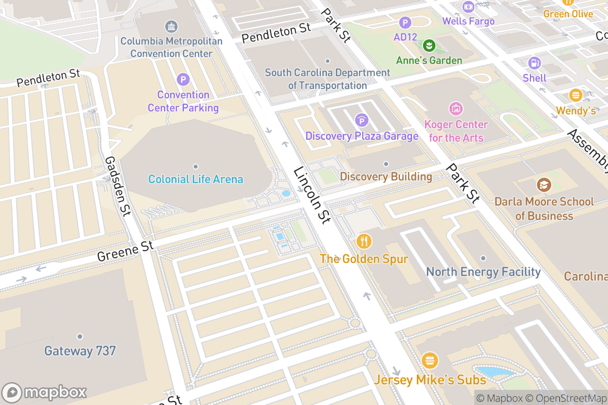 Map of Colonial Life Arena