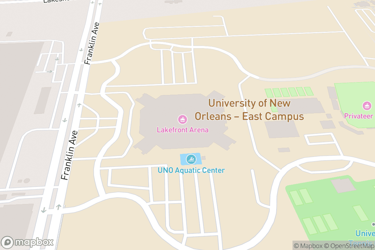 Map of Lakefront Arena