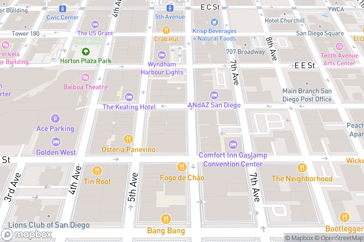 Map of Yellow Door Comedy Club