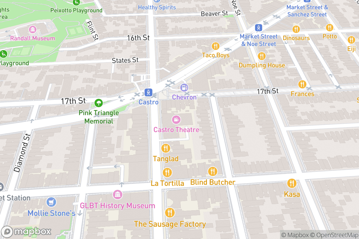 Map of The Castro Theatre