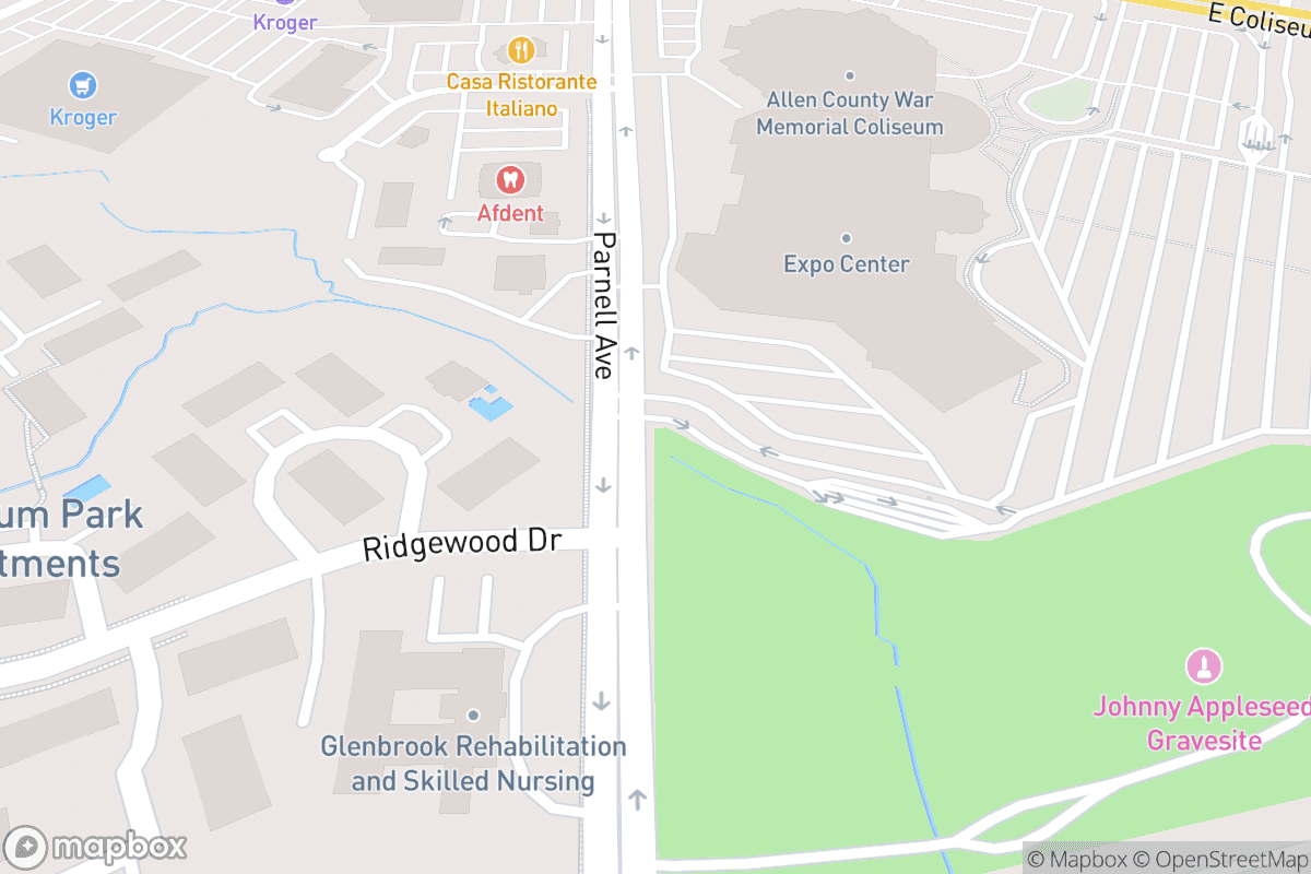 Map of Allen County War Memorial Coliseum