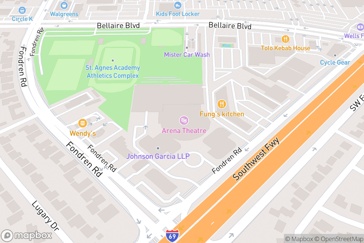 Map of Arena Theatre