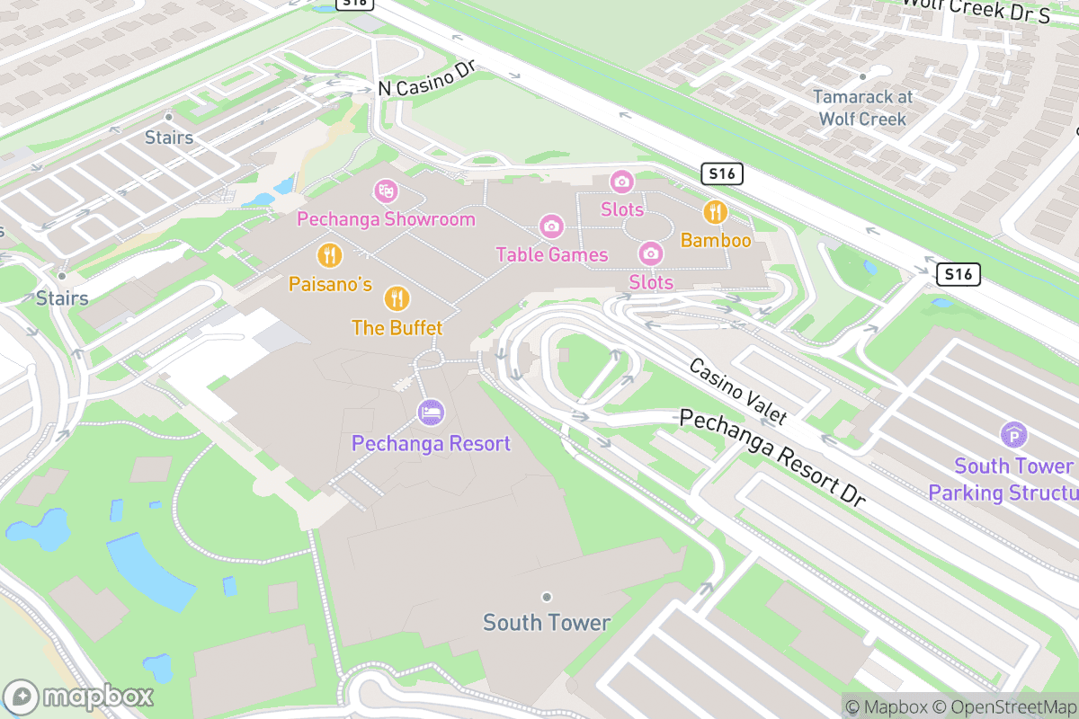 Map of Pechanga Resort Casino