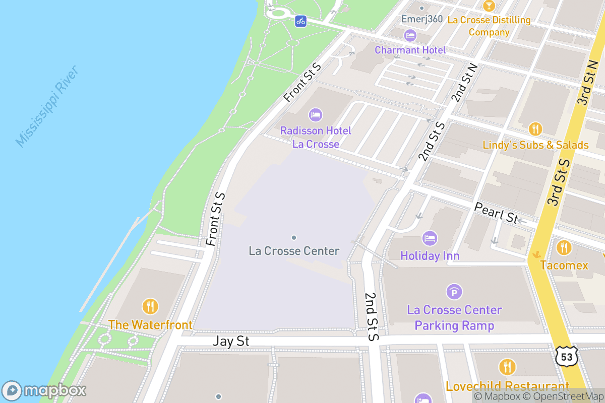 Map of La Crosse Center