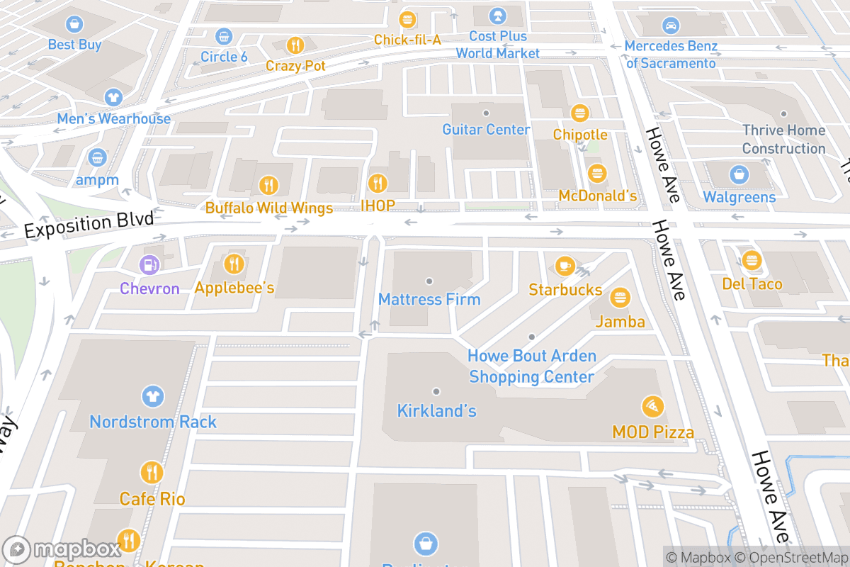 Map of Punch Line Comedy Club