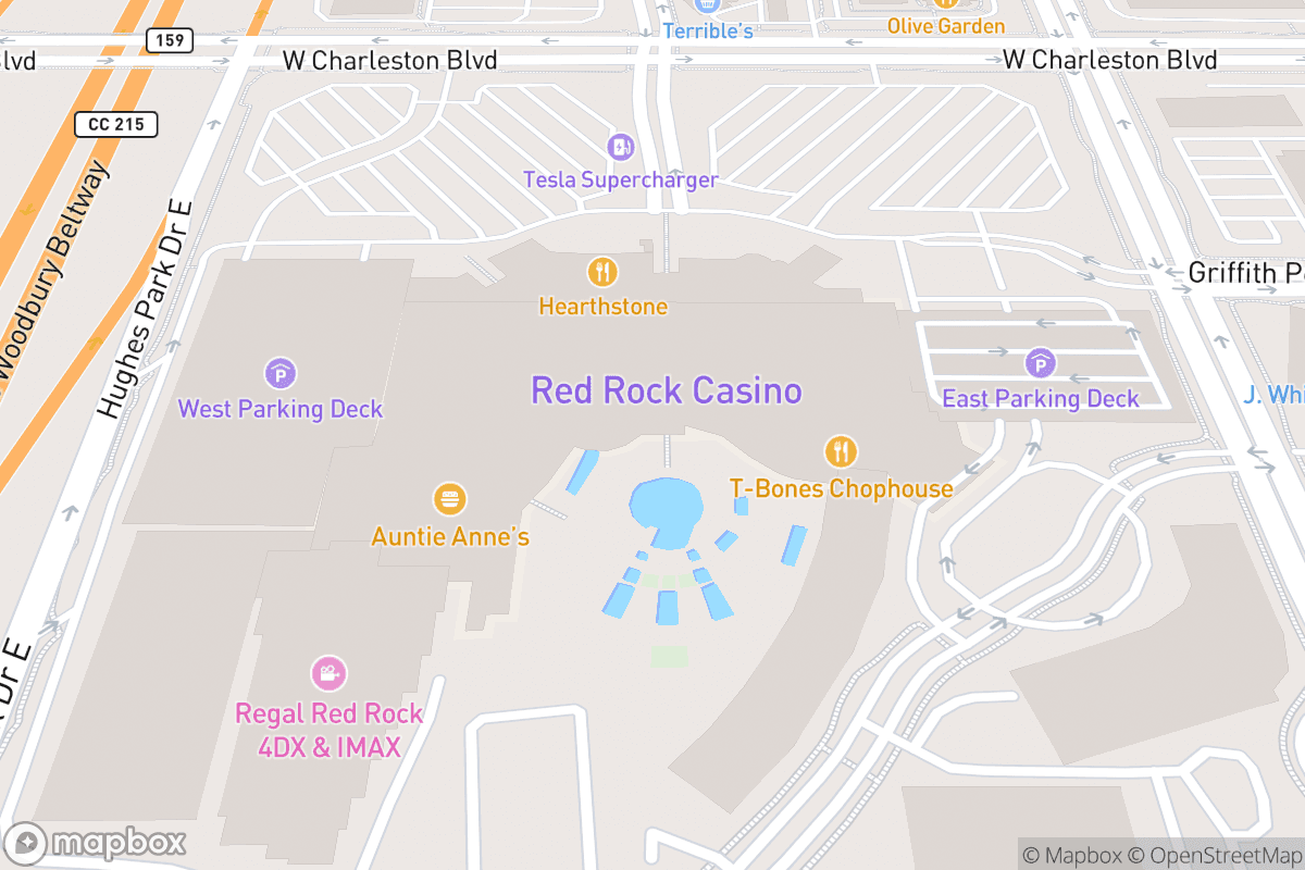 Map of Rocks Lounge at Red Rock Casino Resort & Spa