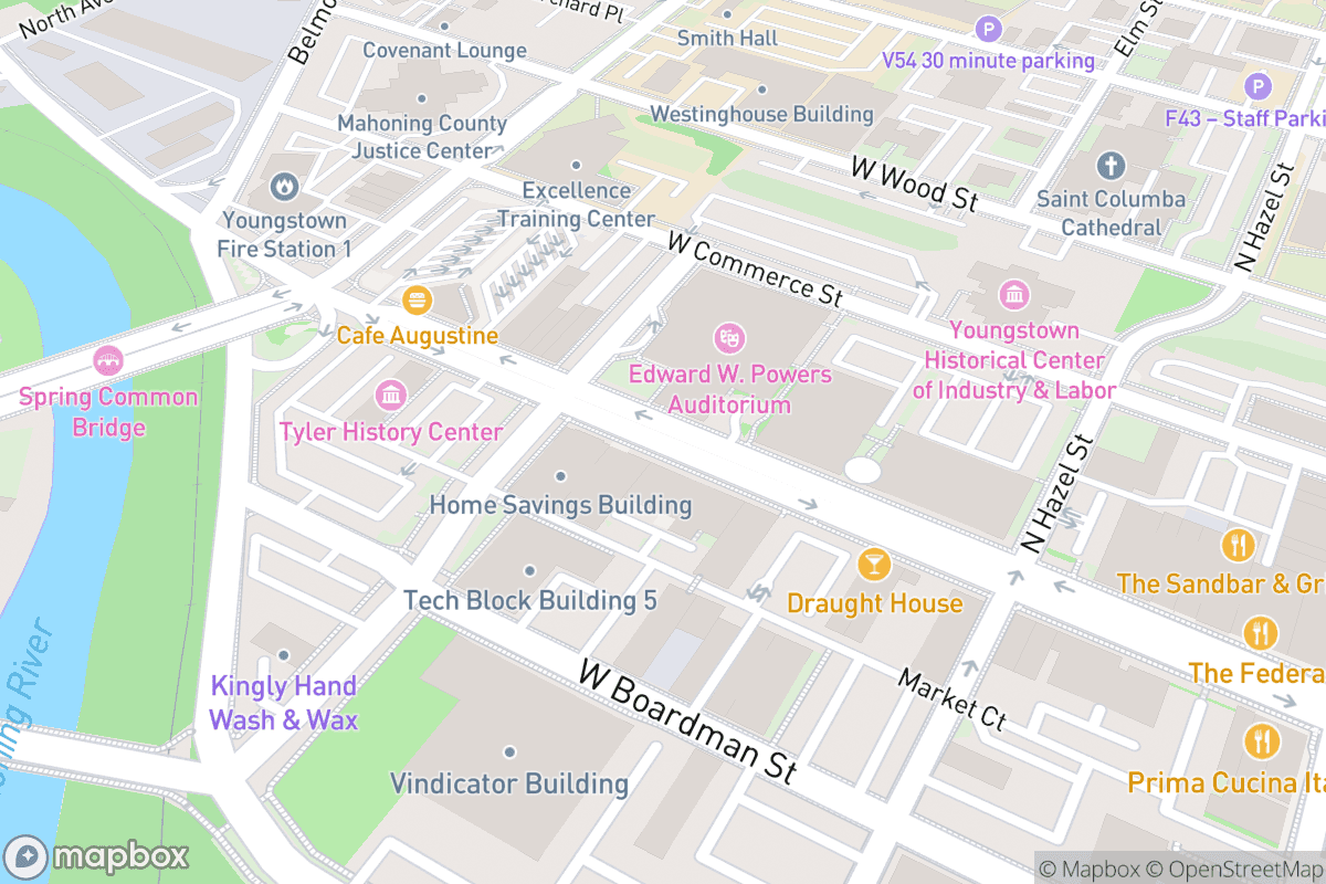 Map of Powers Auditorium