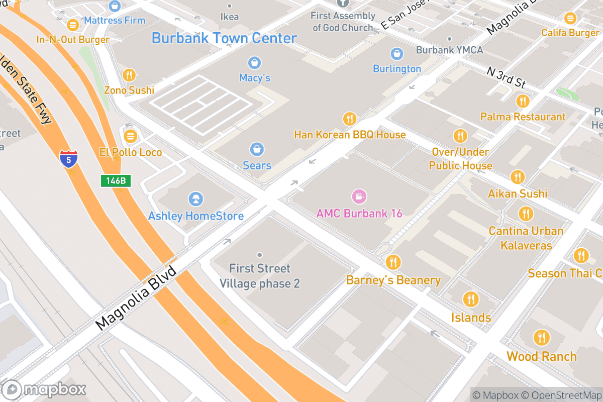 Map of Flappers Comedy Club