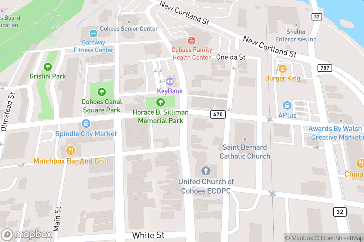 Map of Cohoes Music Hall