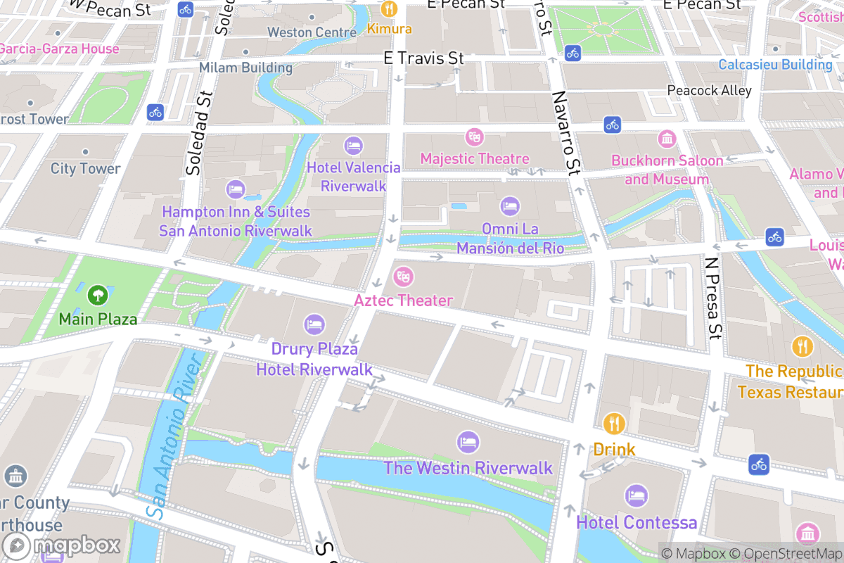 Map of Aztec Theatre