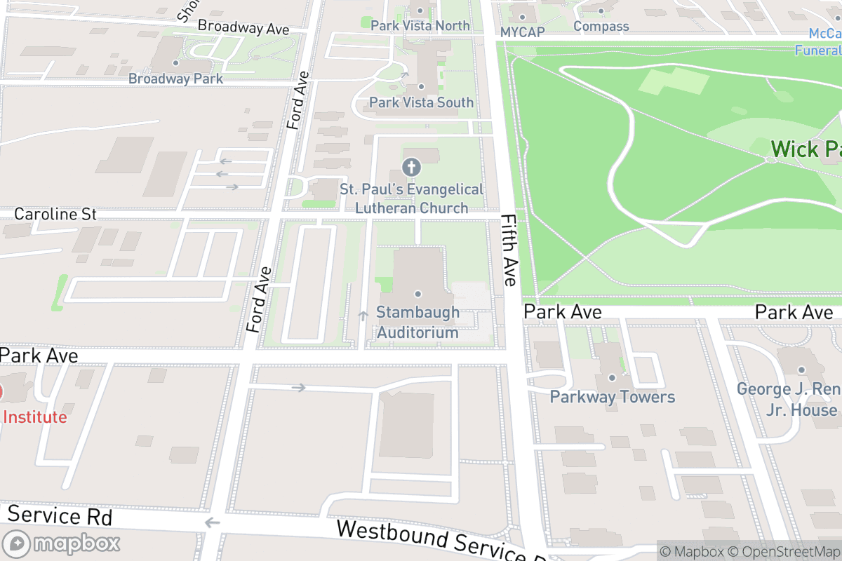 Map of Stambaugh Auditorium