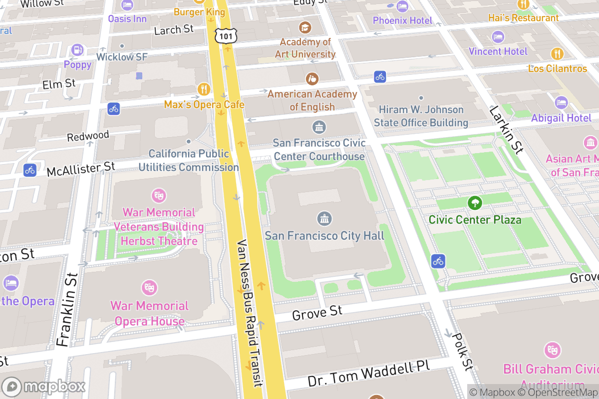 Map of San Francisco Playhouse