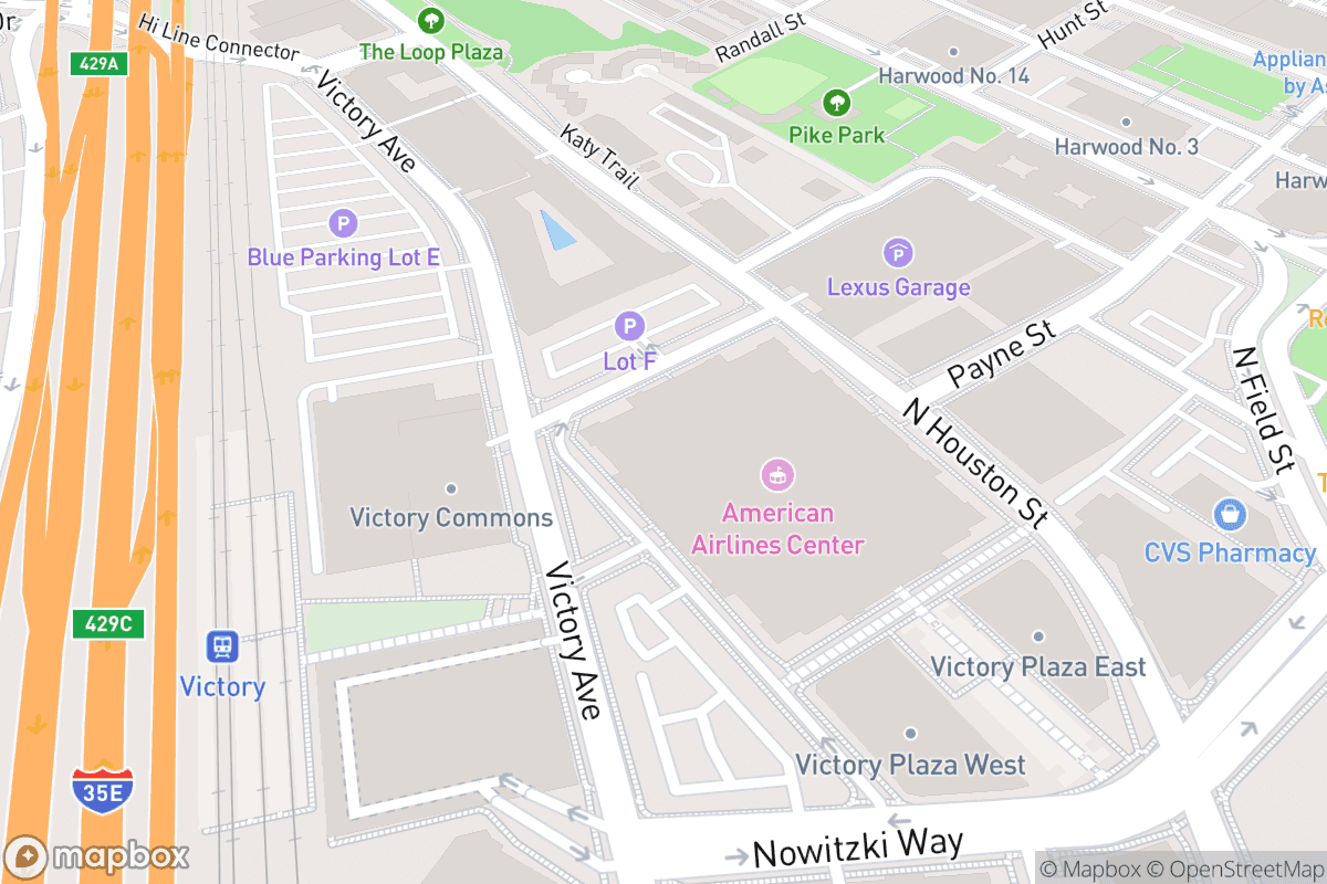 Map of American Airlines Center