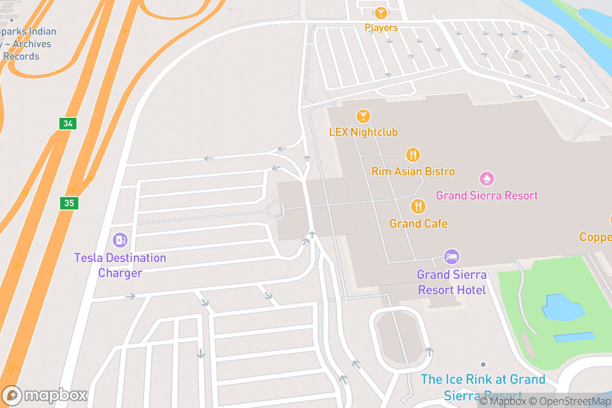Map of Grand Sierra Resort and Casino